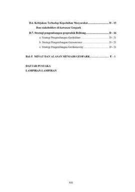 
Dossier Geopark Nasional Pulau Belitong 7
