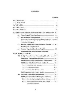 
Dossier Geopark Nasional Pulau Belitong 3
