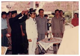 Prosesi pengambilan sumpah pada pelantikan camat (Bapak Drs. Achmad Hadi) di pendopo kecamatan Pr...