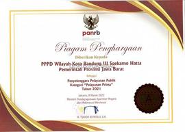 Certificate IKRCS ISO 9001:2015 No. 272012115 Dinas Sumber Daya Air Provinsi Jawa Barat