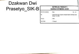 Surat Keputusan Gubemur Kepala Daerah Istimewa Aceh Nomor I s.d 400 (Buku) 1