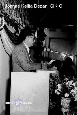 III.A.58.6 - Bank Indonesia ke-18 di Jember tanggal 8 Februari 1958 acara sambutan sedang dimulai