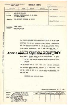 Radiogram dari Gubernur KDH Tingkat I Jatim kepada Sekwilda Kab. / Kodya Dati II se Jatim ( U.P K...