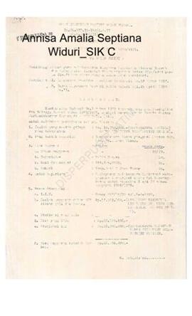 Berkas dari pimpinan Bagian penyusunan Anggaran Biro keuangan tgl 15 April 1978 tentang Surat Kep...