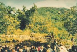 Upacara Labuhan Merapi yang dilakukan oleh para Abdi Dalem dan warga setempat melakukan doa bersa...