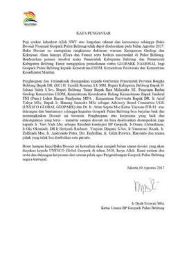 Dossier Geopark Nasional Pulau Belitong 2